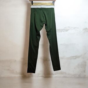 Pink Active Green Leggings with Gold and White Waistband - Size S - Yoga, Gym